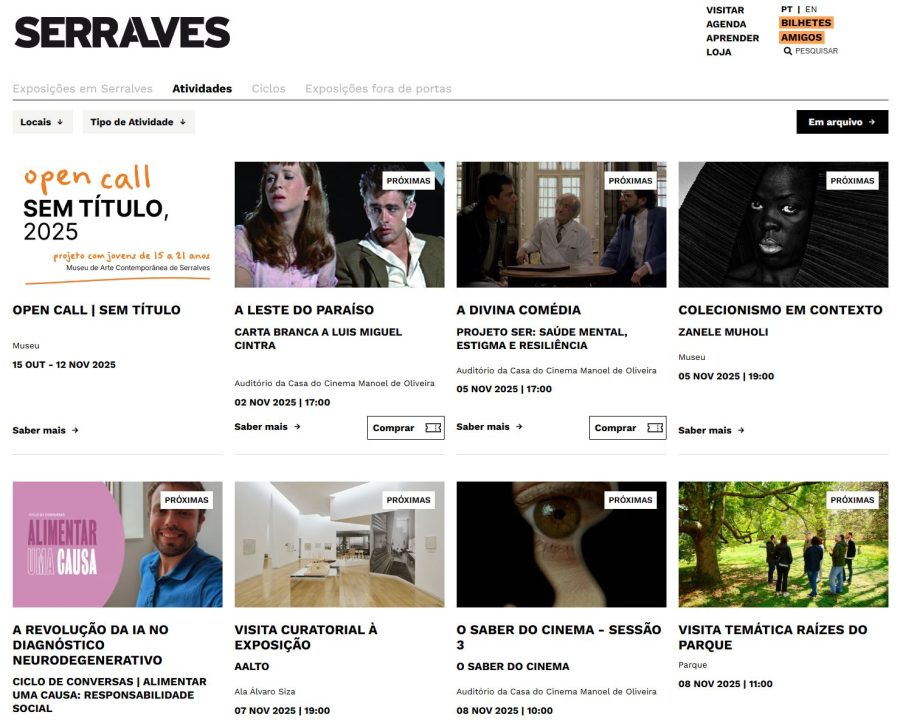 agenda para novembro da fundação de serralves – programação cultural, exposições e actividades 4 Agenda para Novembro da Fundação de Serralves – Programação Cultural, Exposições e Actividades | “Museu de Arte Contemporânea de Serralves, Porto” “Parque de Serralves com instalação de arte contemporânea” “Casa de Serralves Art Déco Porto”
